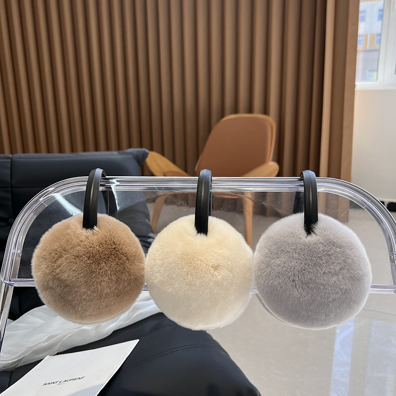 韓国のinsのウサギの毛の耳カバーの女性の秋冬の保温の耳カバーの耳の包みの簡単な草の耳は耳を覆って暖かくて伸縮できます。