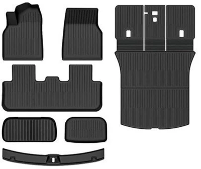 Maternity-Grade Tpe Car Full-Cover — Modelə uyğun ayaqaltı - renewed-9-piece-set-of-y-foot-pads-trunk-sill-strips