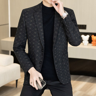 2025 Suit Coat Spring New Young and Middle-aged Men's Single-piece Top Korean High-end Non-ironing Business Break