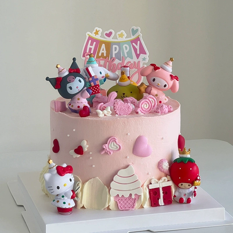 Сеть Red Curomi Merlot Pattay Dog Gou Dog торт-декор Display KT Cat Sanrio Birthday Dress