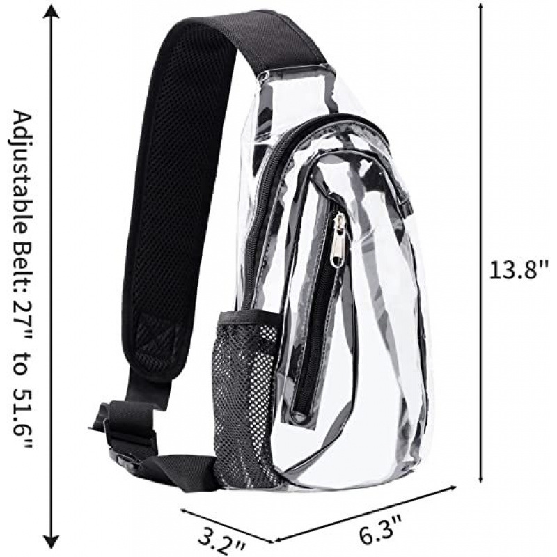 Fabricantes de stock al por mayor amazon bolso de pecho transparente bolsa deportiva al aire libre bolsa de viaje y bolsa de gimnasio bolsa de almacenamiento se puede fijar
