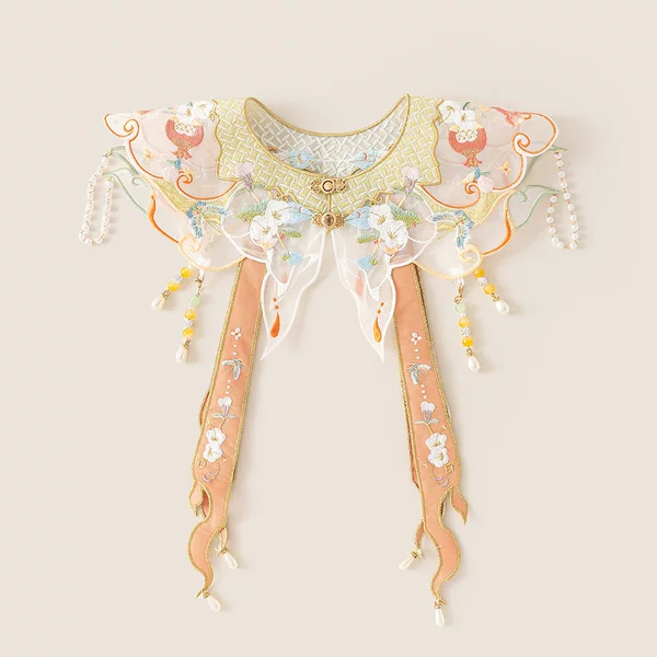 New Chinese-Style Ming Dynasty Hanfu High-End Cloud Shoulder Collar for Children, Decorative Collar Flower, Shirt Collar Decoration, Fake Collar Cloud Shoulder Accessory
