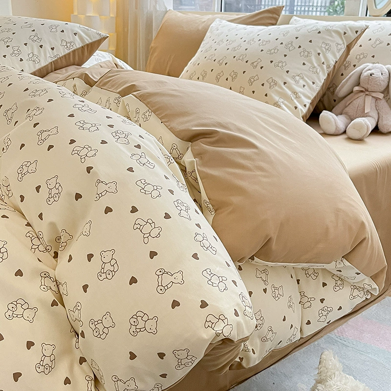 Классический хлопковый набор, простыня, 4 предмета, 1.2м, 3 предмета
