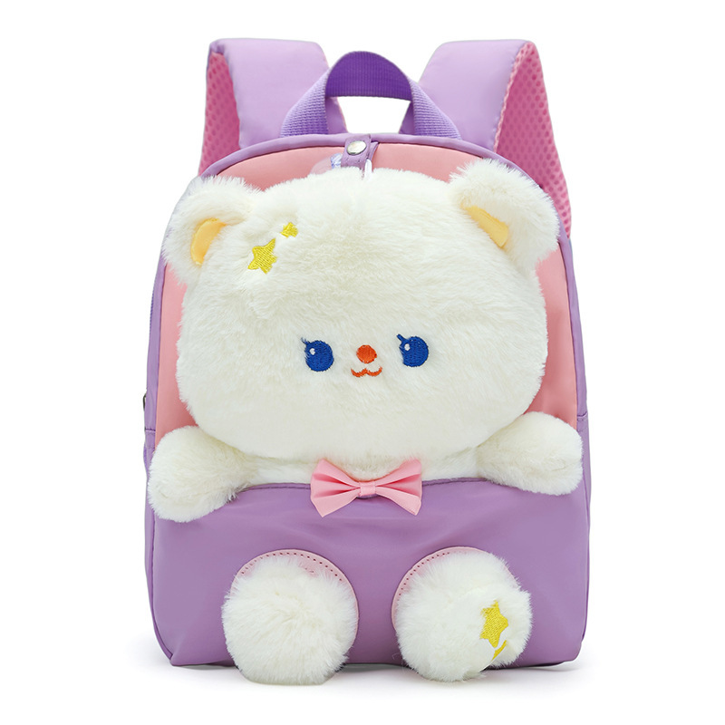 Bolso DE LOS NIÑOS kindergarten Mochila pequeña clase chica mochila lindo Oso de dibujos animados muñeca de peluche mochila fabricante