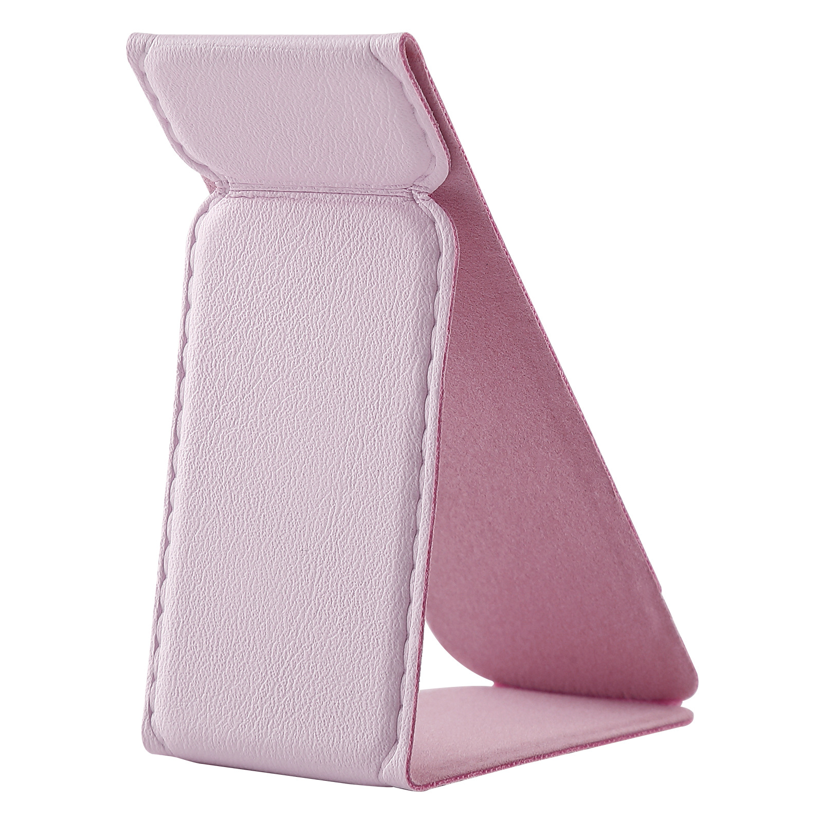 El soporte pequeño de pasta versátil es adecuado para todos los modelos de teléfonos móviles. Soporte de teléfono móvil de cuero PU con patrón de manzana magnético plegable