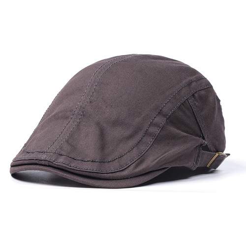 English-style pure cotton beret hat retro men solid color duckbill forward hat Korean version women painter hat autumn and winter wholesale