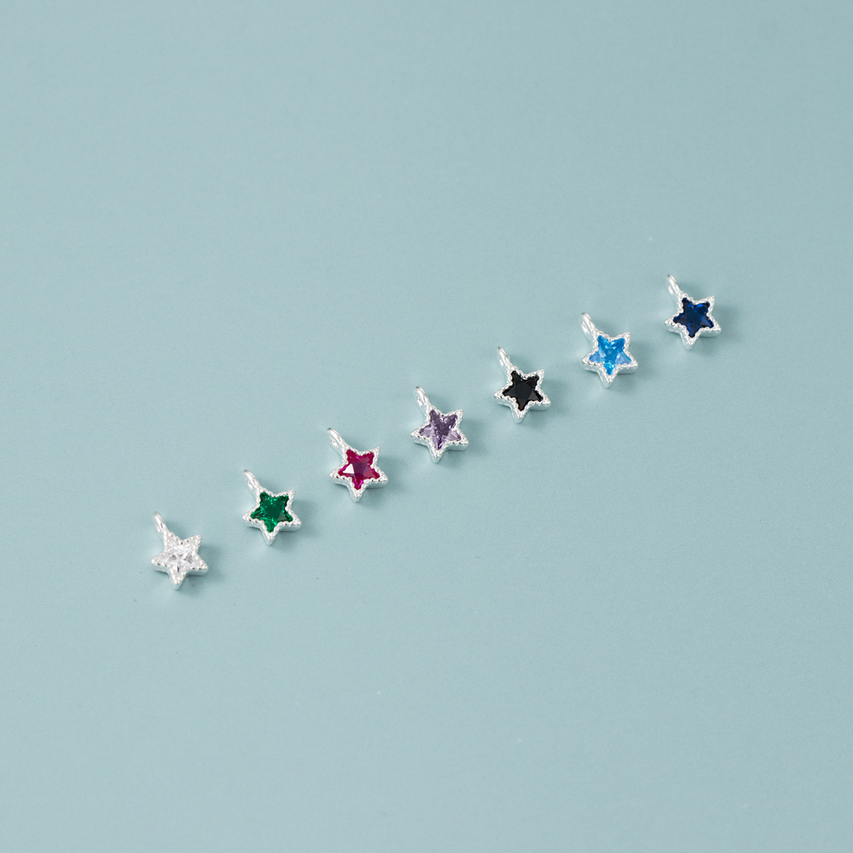 Eloch S925 plata esterlina dulce estrella de corazón pentagramas amor diamante de encaje colgante único Y01880