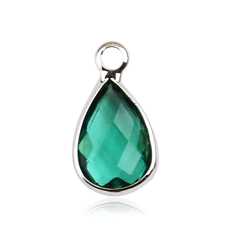 1g Weight Pendant Jewelry Making Type 8 * 14mm Jewelry Making Size Glass, Birthstone Inlay Material DIY Jewelry Accessories Classification 1 Piece Quantity Copper Material Water Droplets Pattern Inlay Design Casual, Simple Style Style 1 Piece 8 * 14mm Copper Glass Birthstone Water Droplets Pendant 12