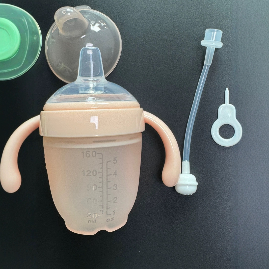 Hot-Selling New Silicone Bottle Nipple, Food-Grade Material, Drop-Resistant, Anti-Flatulence Nipple, Rice Cereal Spoon, Water Spout, Duck Mouth