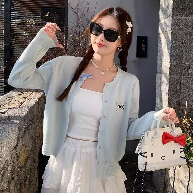 2025早秋新款韩系巨好看针织开衫外套女穿搭毛衣外搭黄色上衣女|undefined