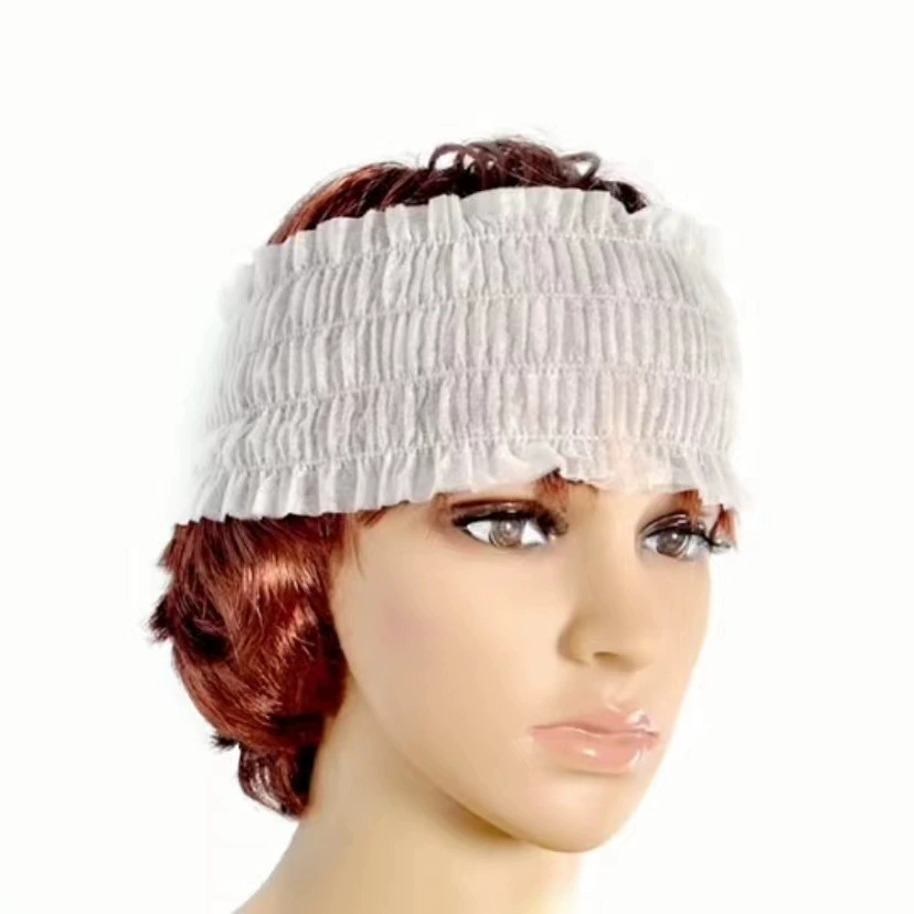 Одноразовая Нетканая повязка для волос Beauty SPA повязка для волос сауна отель банный платок на резинке