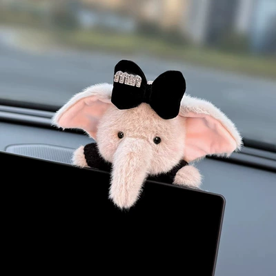 a High-End Feel, Car Seat – Car ornaments - black-bow-tie-elephant-set
