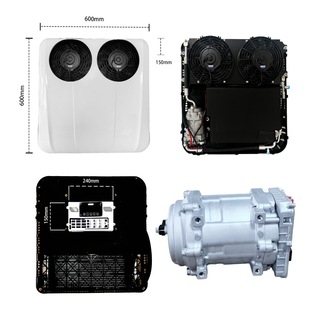 Dual Fan Overhead Parking Air Conditioner 12V24V Light Truck Rv Business Vehicle Truck Independent Refrigeration Modified Universal Model