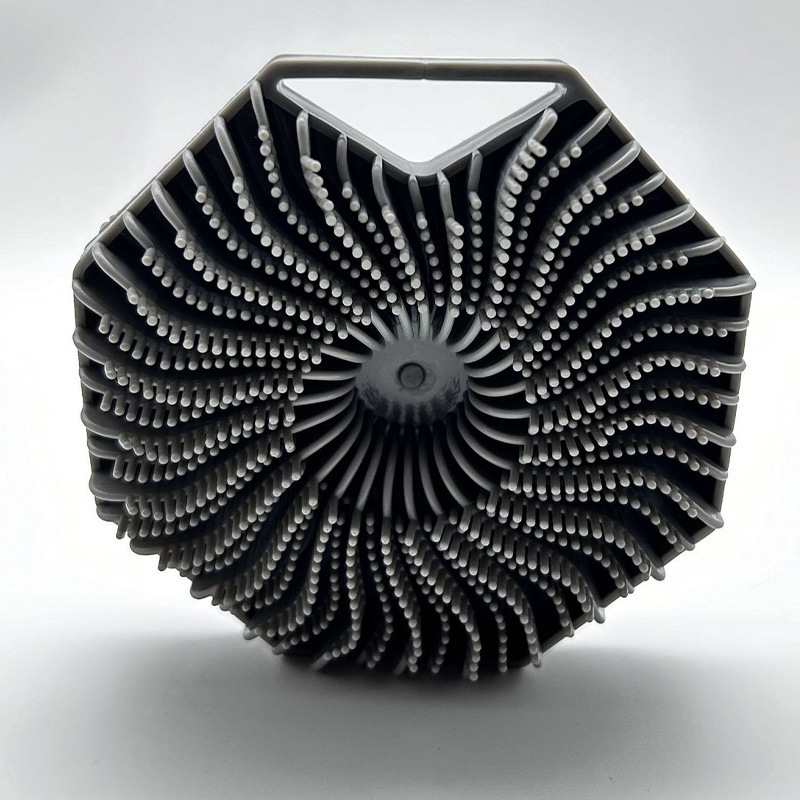 Cepillo de baño de silicona cepillo de baño de doble cara cepillo de baño de silicona artefacto casero cepillo de baño de mango largo frota espalda cepillo de baño de masaje poligonal