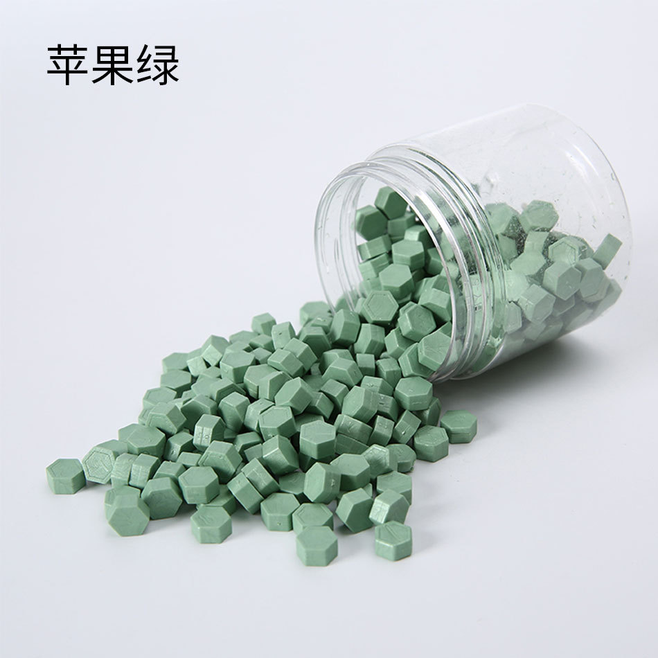 Macaron en caja de 50 colores, cera de pintura de fuego de color mixto, cera de botella granular mate, 60g, peso neto, aproximadamente 38g, sobre, cera sellada