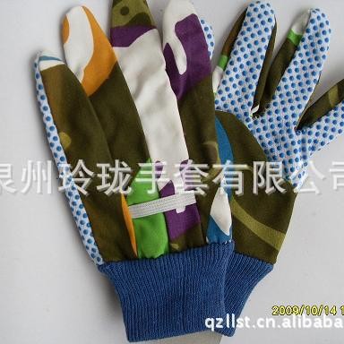 厂家供应LC06防脏防滑保暖点塑儿童园艺手套
