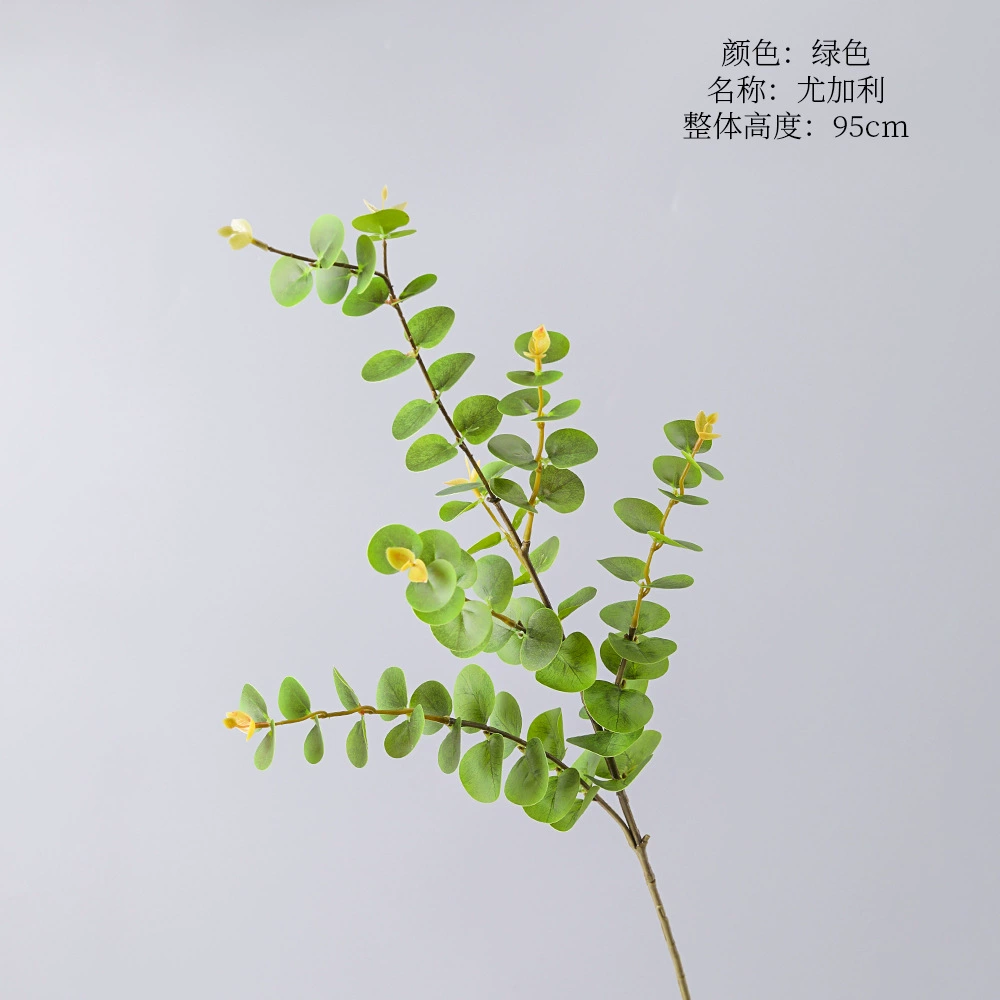 Скандинавские ins свежий стиль эвкалипт искусственное зеленое растение денежный лист Цветочная композиция Декоративные искусственные цветы фото реквизит