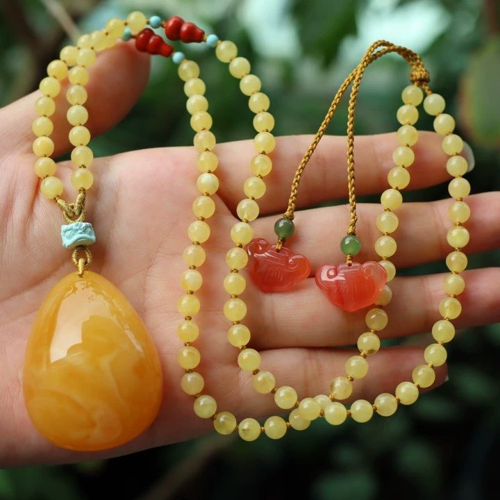 Производители оптом сырой руды натуральный пчелиный воск капли воды подвеска для мужчин и женщин