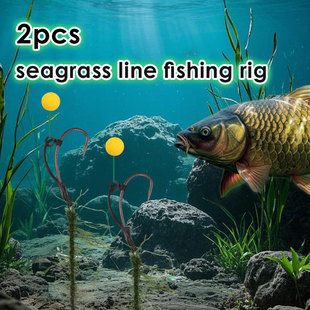Cross-Border European-Style Carp Aquatic Plant Line Fishing Set Feide Fishing Set Hand-Tied Finished Sub-Line Single Hook Pe Fishing Line Fishing Gear