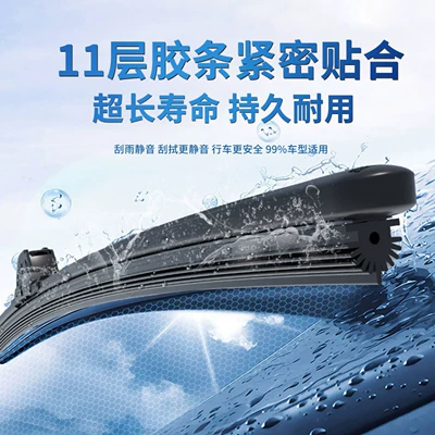 Wiper – frameless silent rubber strips
