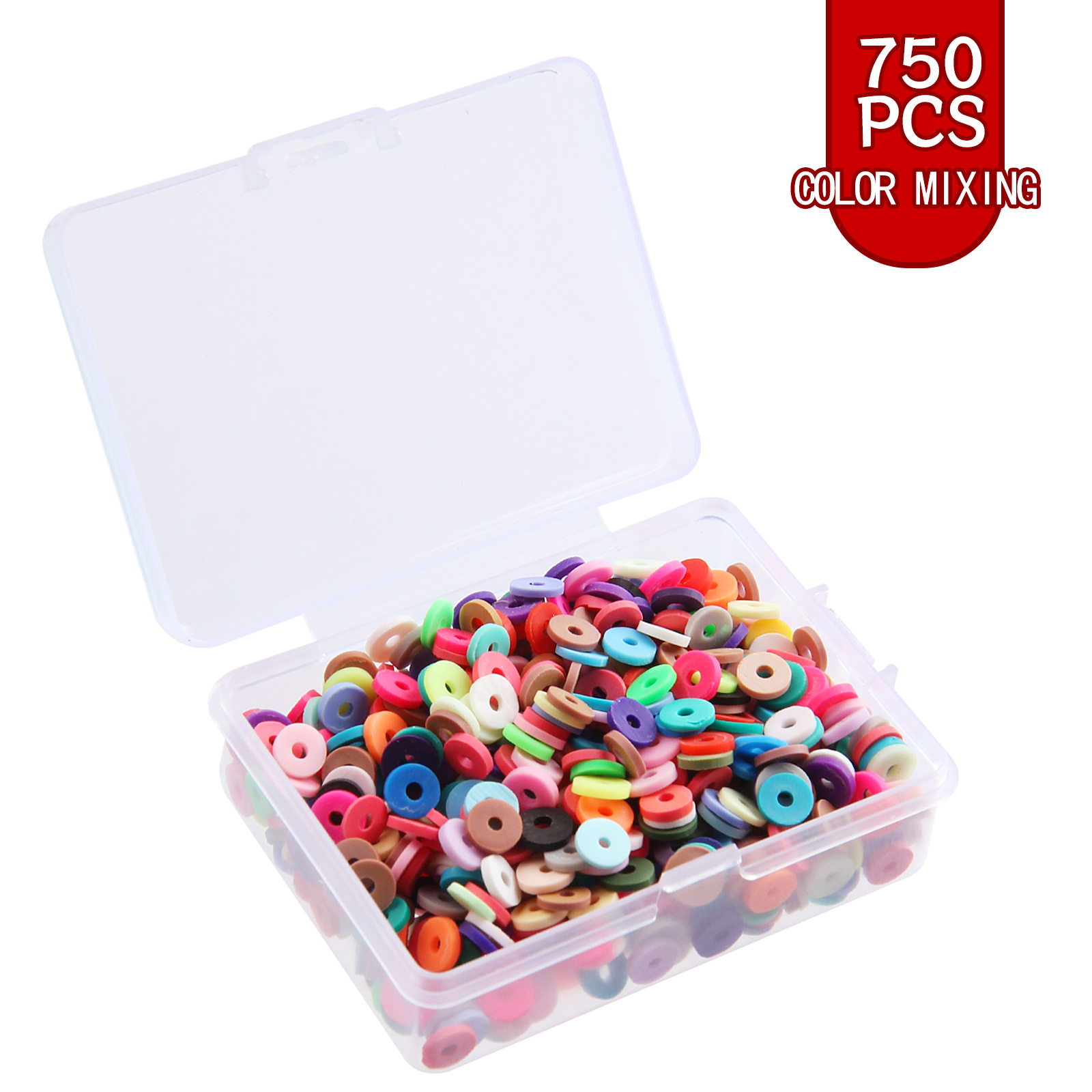 Cuentas DIY transfronterizas 28 cuadrícula caja de color sólido barniz de cerámica suave DIY pulsera collar conjunto de accesorios de joyería