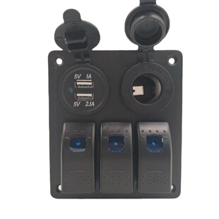 Manufacturer Supplies Car and Rv Modified Car Panel Switch Combination Car Charging Pressure Gauge Function Dunhuang Network Hot Sale