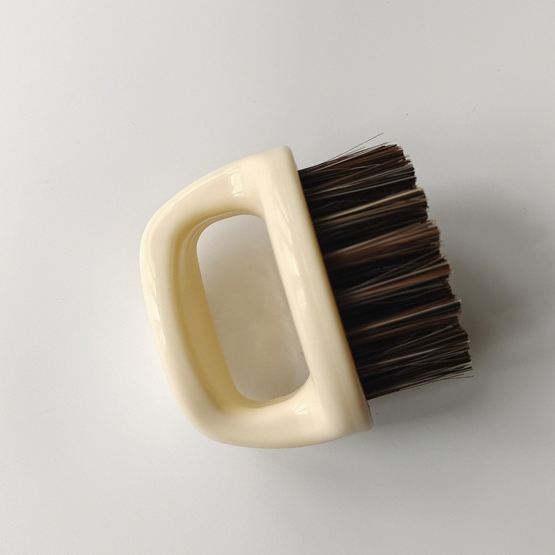 Vintage aceite cabeza anillo barba cepillo cuello cepillo corte de pelo Pelo roto cepillo de limpieza CRIN estilo peluquería herramientas