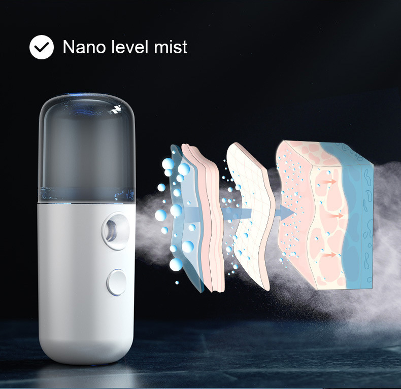 Su takviye cihazı nano sprey sessiz öğrenci nemlendirici cihazı şarjlı soğuk sprey yüz buharı cihazı nemlendirici yazlık taşınabilir