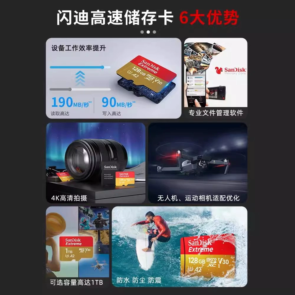 SanDisk, Tom Ford, карта памяти, монитор, рекордер, мобильный телефон, спортивная экшн-камера, накопитель, 32G, G64, 64G, 128G