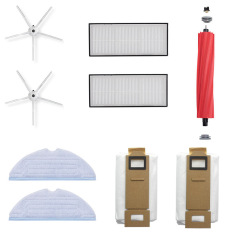 Compatible Stone Robot Vacuum Accessories: T7S PLUS Mop Cloth, Filter, Side Brush, Stone S7 Main Brush, and Dust Bag