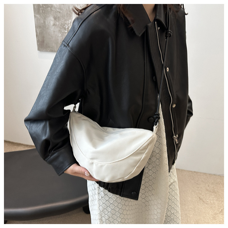 Oxford fabric 2024 casual new style with contrasting colors, light and simple, single-shoulder crossbody, underarm dumpling bag for women undefined