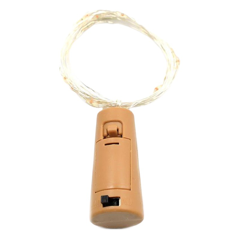 Fábrica en stock LED tapón de botella de vino Cadena de luz de alambre de cobre Cadena de luz transfronteriza Navidad vacaciones habitación diseño decoración pequeñas luces de colores