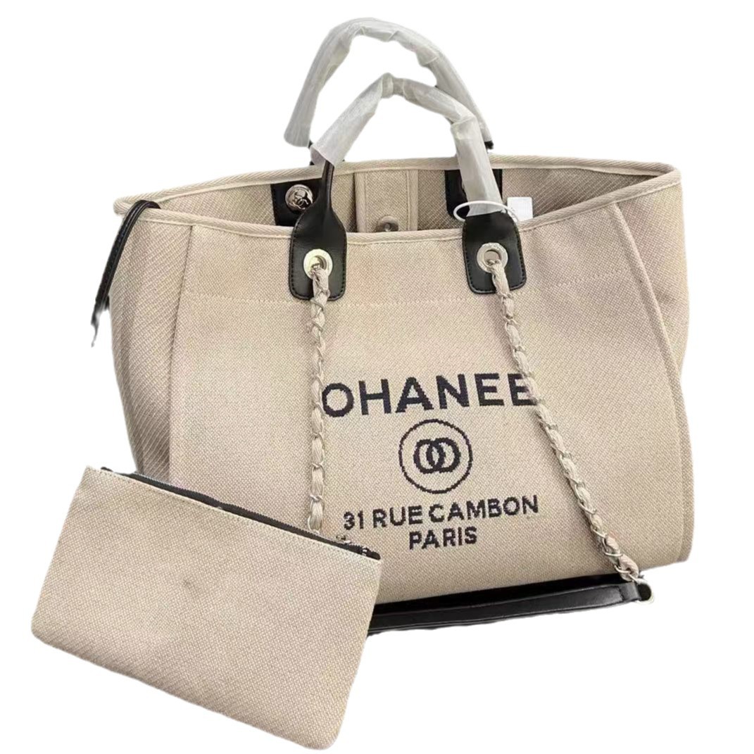 Lienzo de color panda bolsa de playa de gran capacidad bolsa de compras de alta versión bolsa de mujer retro