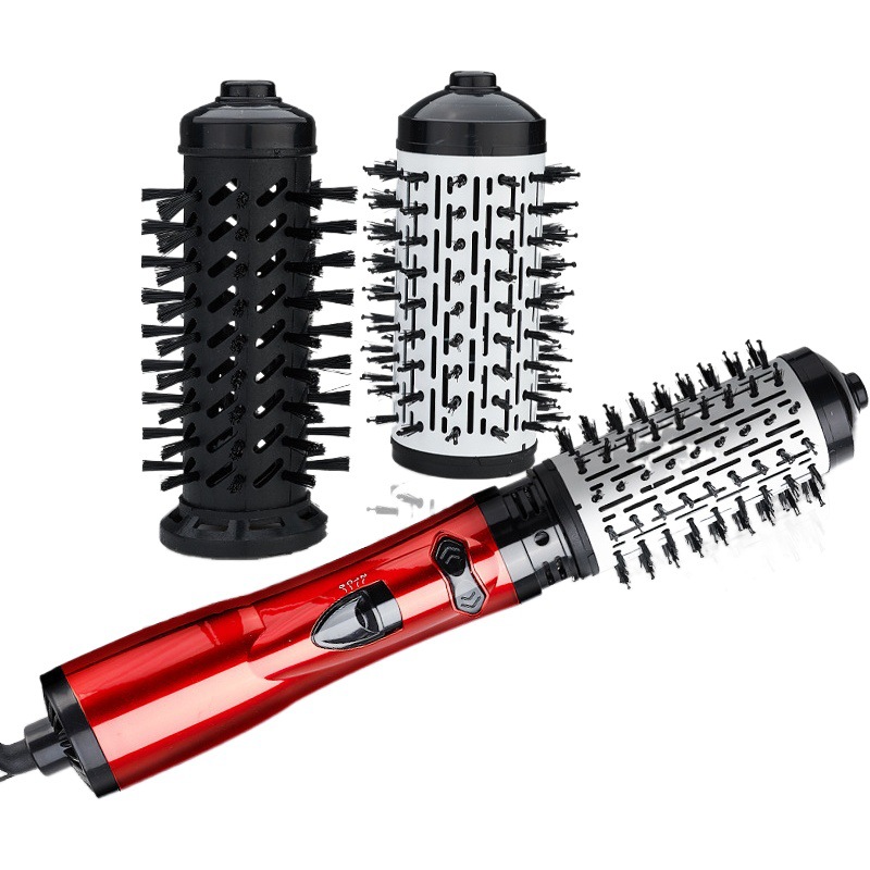 [in stock] Cross-border Automatic Curly Hair Comb Wave Roll Big Roll Hot Wind Comb Three-in-One Big Wind Fluffy Blowing Comb