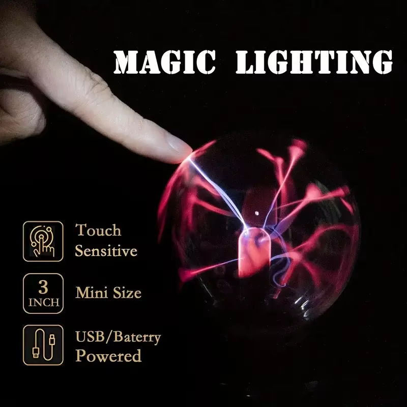 Ebay Amazon USB Magic Lamp Electrostatic Ion Lamp Lightning Ball Glass Lamp 3inch Ion Ball Aliexpress Glow Ball