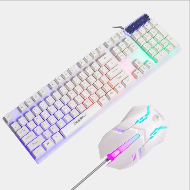 メーカー直供博士トン8310発光キーボードマウスセットパソコンゲーム機械手触り懸濁式キーキャップ|undefined