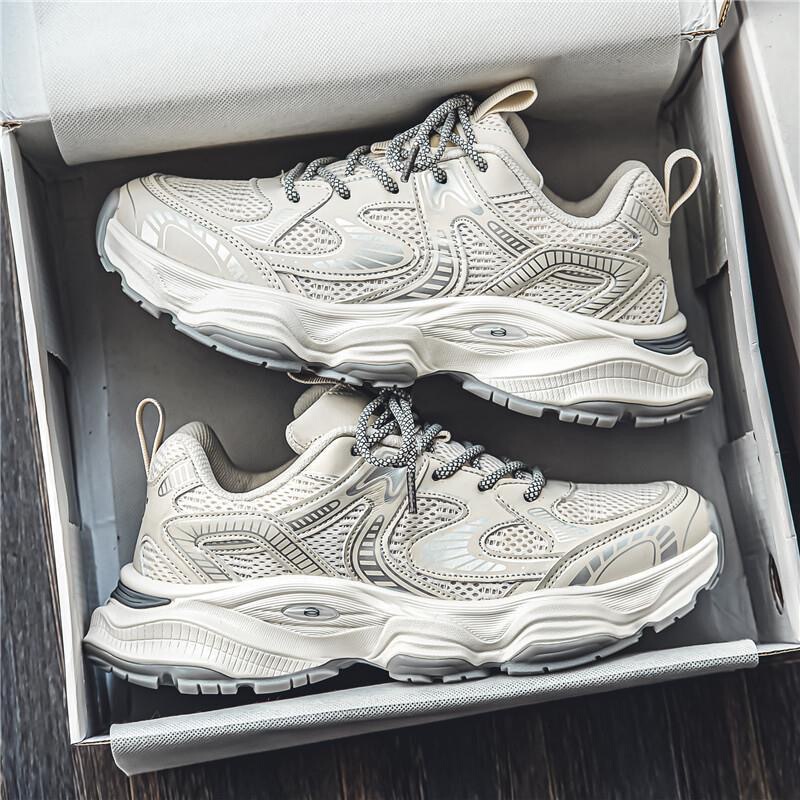 2025 Spring Men's Shoes New Breathable Mesh Shoes Men's Trendy All-match Thick-soled sneaker Casual Torre Shoes for Men