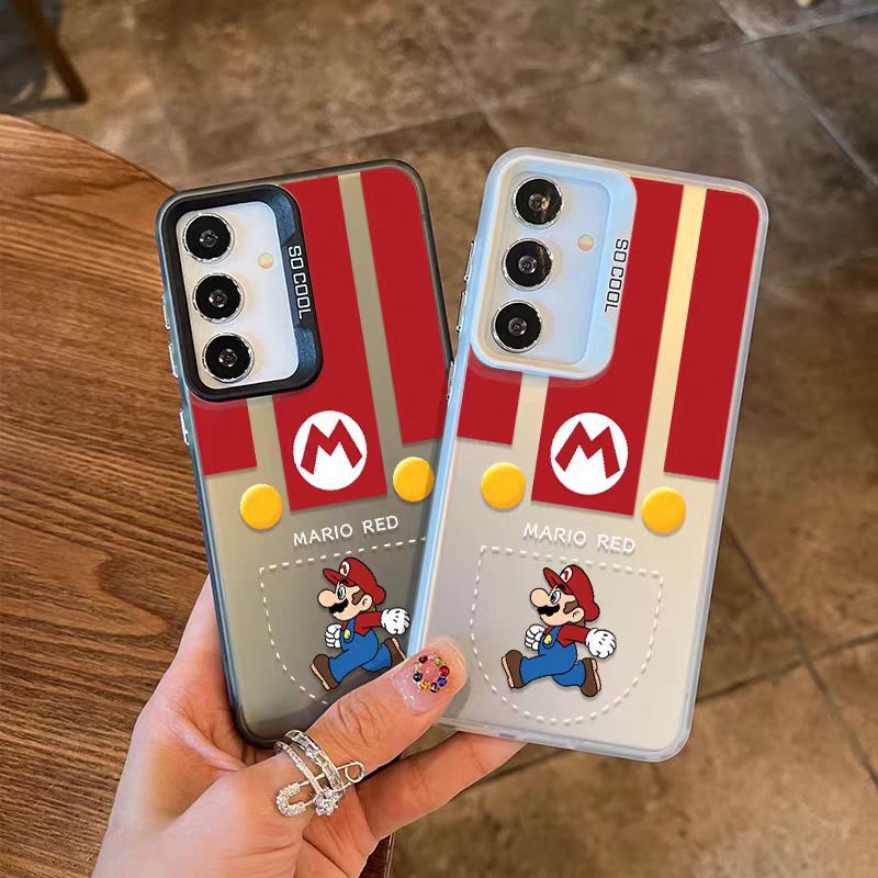 Suitable for Samsung A55 35 A56 Mobile Phone Case S24Ultra Pocket Mario S23/Note20Ultra/2