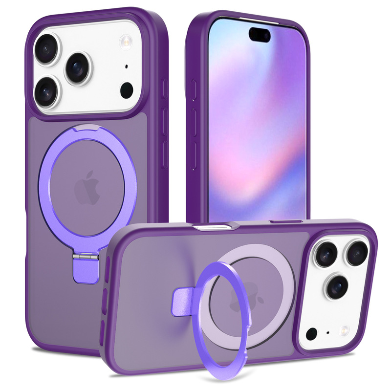 适用iPhone17Promax支架手机壳苹果16磁吸保护套 防摔15磨砂case|undefined
