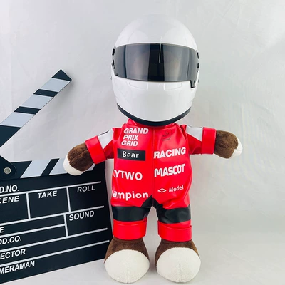 Motosiklet dəbilqələri, Battery Car Decoration Gift Cycling - 28cm-35cm-red-bear-f1-white-helmet-buckle-anti-collision-layer