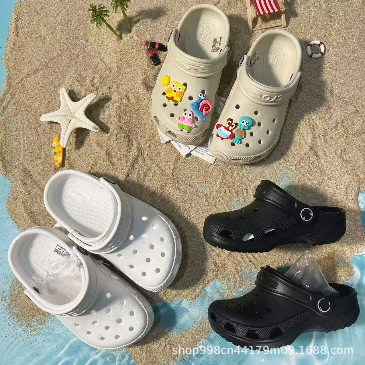 [Cross-Border E-Commerce] Croc Shoes Classic Children's Croc Shoes Sandals Beach Slippers Wear-Resistant, Non-Slip and Cute