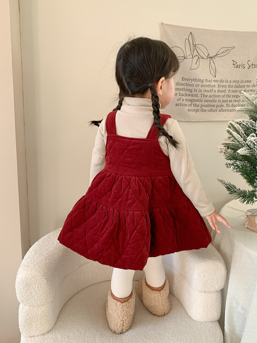 Sugar Pear ropa infantil de invierno para niños de cuello alto camiseta de fondo con 2024 nueva camiseta infantil ropa de bebé