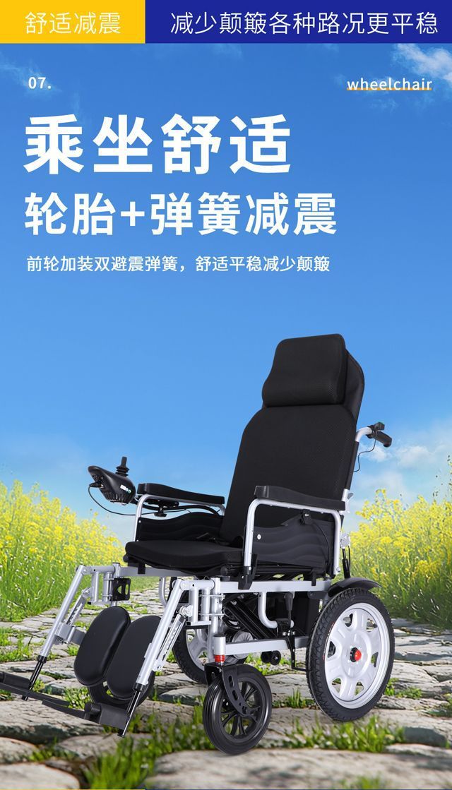 Electric Wheelchair, Smart, Automatic, Portable, Folding for Elderly/Disabled
