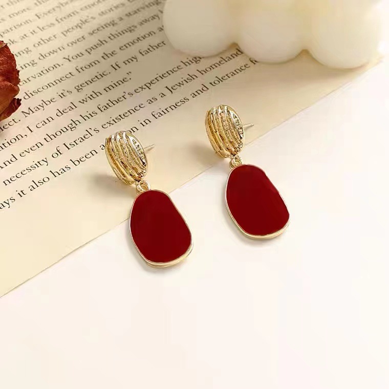 Bijoux En Gros 1 Paire Style Simple Ovale Alliage Boucles D'oreilles display picture 4