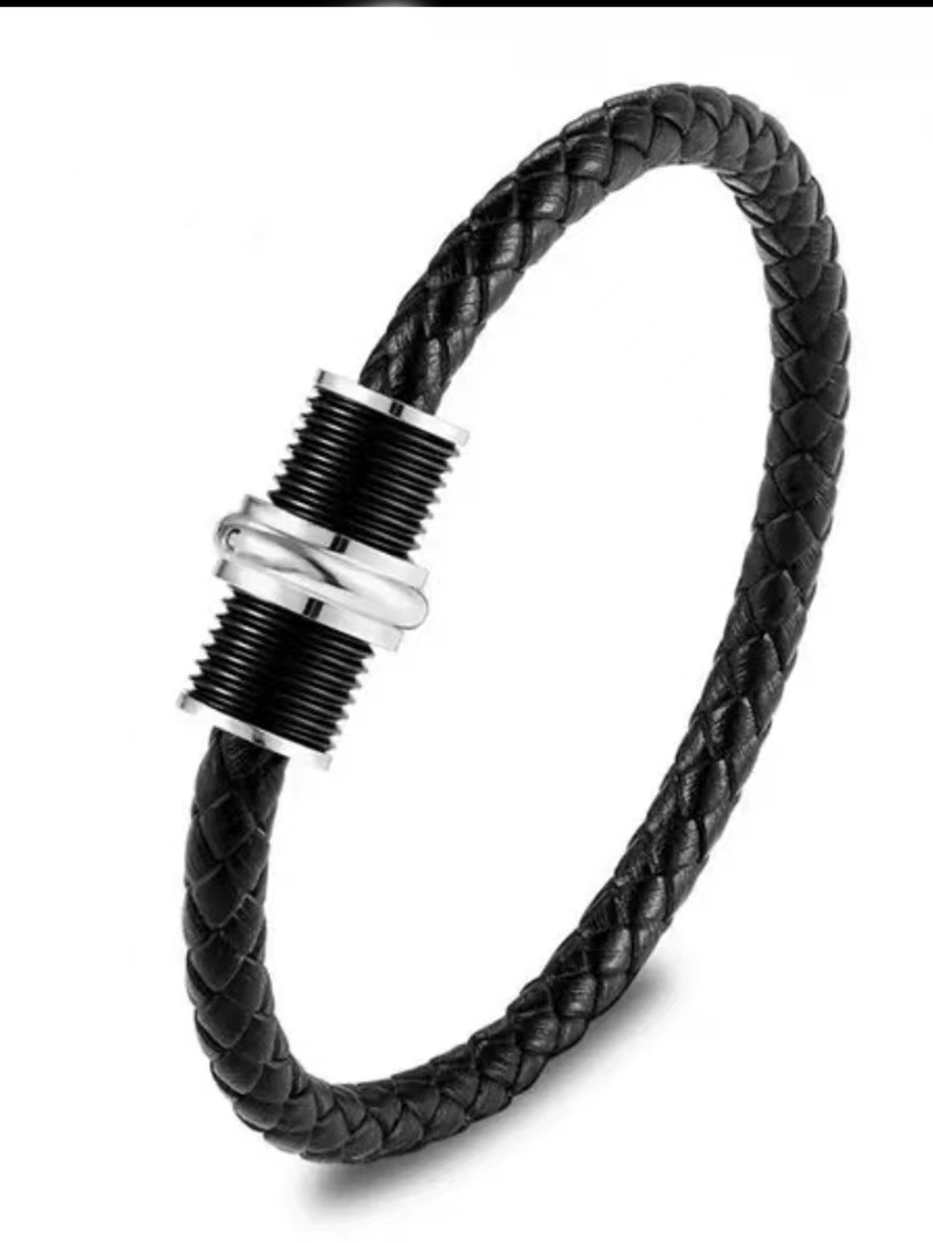 men's woven bracelet stainless steel
