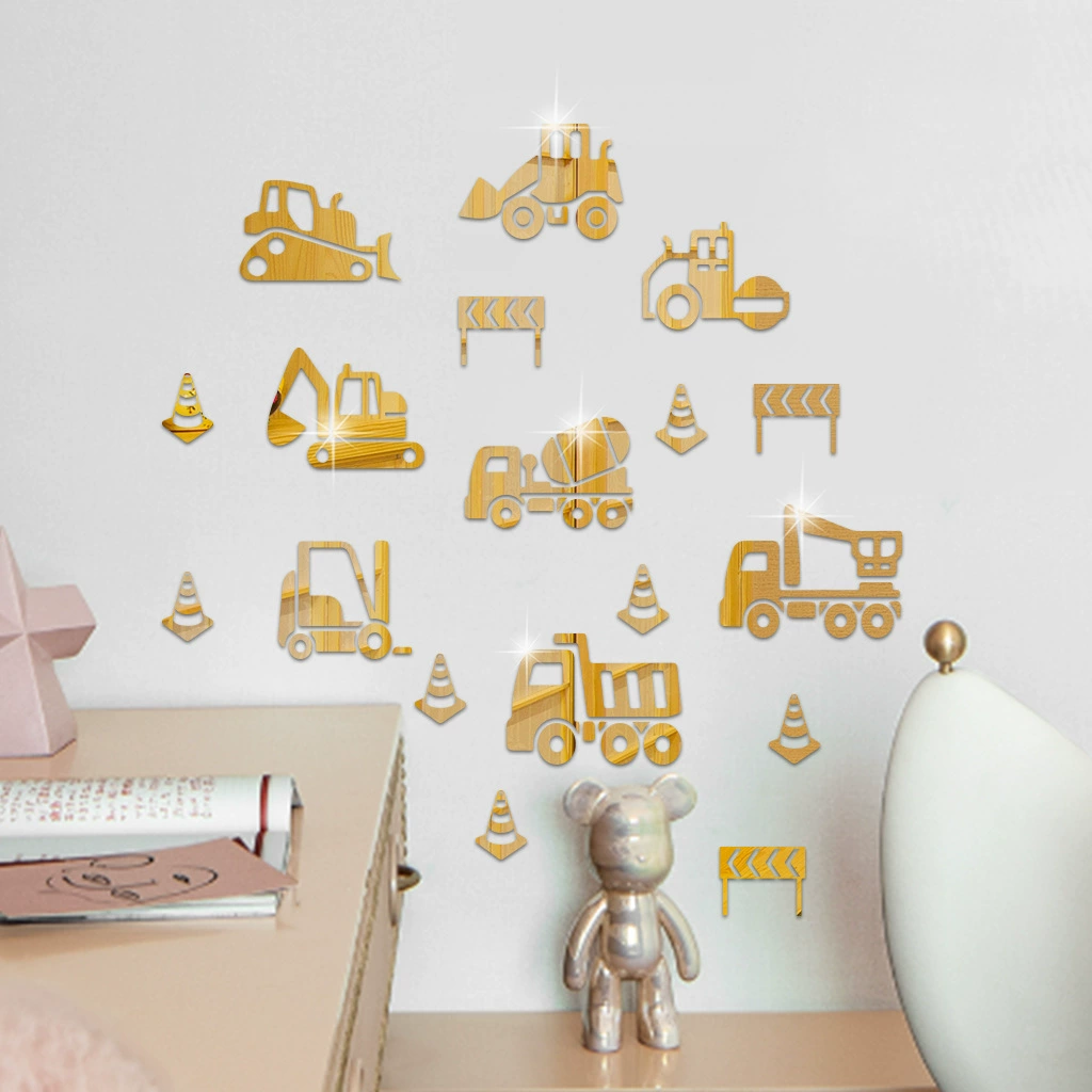 (Cross-border trading), children's cartoon acrylic self-adhesive stickers, mirror on wall, mirror effect