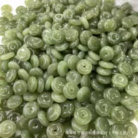 Натуральные Цинхай Материал Хетиан Джейд Безопасная пряжка diy Аксессуары Национальный Прилив Ветер Вязкие Украшения Женское Кольцо Аксессуары Серьенты