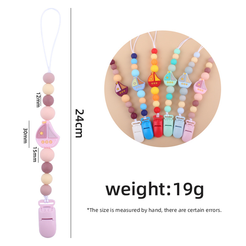 Suministros para bebés chupete Cadena de dibujos animados creativa vela mordedura de silicona cadena anti-gota molar Nuevo