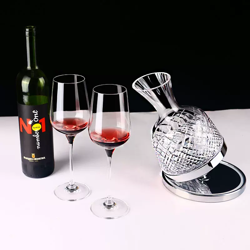 厂家批发不倒翁醒酒器 欧式高脚杯倒酒器摇晃旋转壶精美礼盒包装