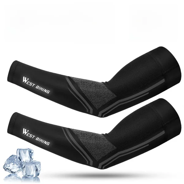 WEST BIKING sun protection ice silk sleeve outdoor UV protection bicycle cycling hand sleeve outdoor equipment